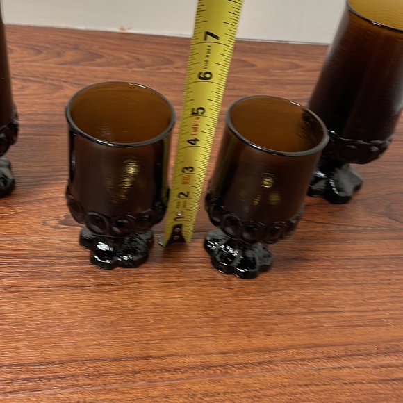 MID CENTURY TIFFIN
FRANCISCAN MADEIRA LEAD
CRYSTAL BROWN STEMMED
GOBLETS - Picture 5 of 16